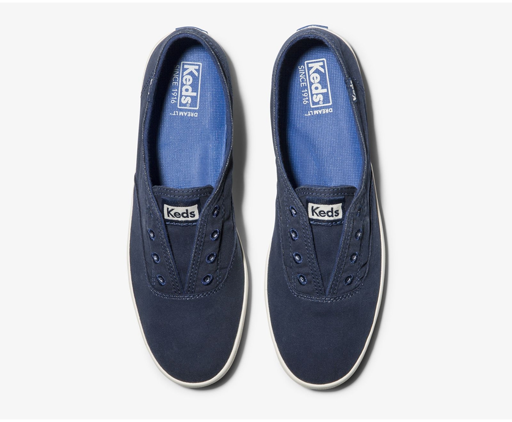 Slip Ons Keds Mujer Azules - Chillax Seasonal Washable - 1974-ESIZF